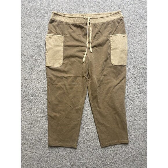 Womens Universal Thread High Rise Brown Cropped Pants Size XXL New - Picture 1 of 8
